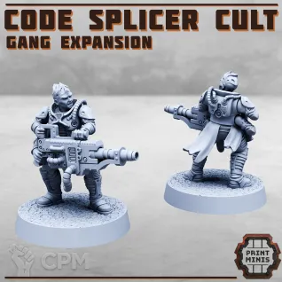 Описание картинки Code Splicer Cult Gang Expansion от PocketSized Prints по цене 1 500руб | Свободный Рынок Миниатюр - СРМ