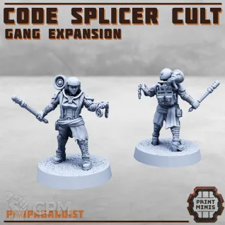 Описание картинки Code Splicer Cult Gang Expansion от PocketSized Prints по цене 1 500руб | Свободный Рынок Миниатюр - СРМ