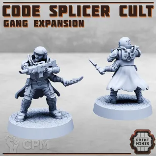 Описание картинки Code Splicer Cult Gang Expansion от PocketSized Prints по цене 1 500руб | Свободный Рынок Миниатюр - СРМ