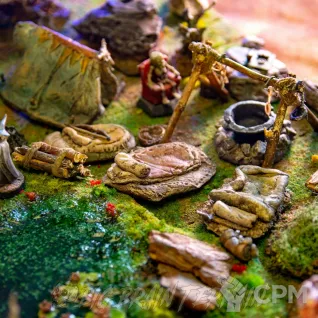 Описание картинки Лагерь приключенцев - миниатюры для днд, Pathfinder. НРИ террейн. от Big Brain Terrain по цене 4 950руб | Свободный Рынок Миниатюр - СРМ