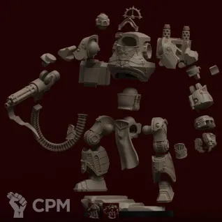 Описание картинки Contemptor Dreadnought от MrMetalHorror по цене 1 500руб | Свободный Рынок Миниатюр - СРМ