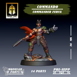 Описание картинки Commando Commander Furya от Manufactorum76 по цене 200руб | Свободный Рынок Миниатюр - СРМ