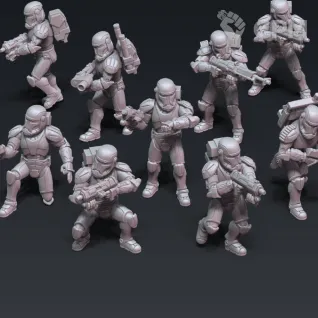 Описание картинки SW Legion, REPUBLIC COMMANDO от GaRRo по цене 1 300руб | Свободный Рынок Миниатюр - СРМ