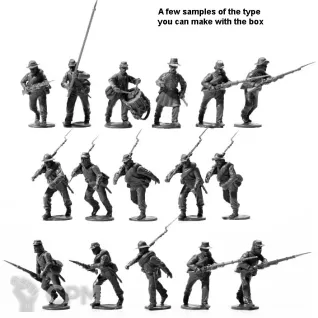 Описание картинки ACW80 American Civil War Confederate Infantry 1861-65 от Base 28 по цене 3 500руб | Свободный Рынок Миниатюр - СРМ