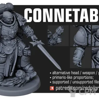 Описание картинки Black Templars Captain от Печатный подвальчик по цене 315руб | Свободный Рынок Миниатюр - СРМ