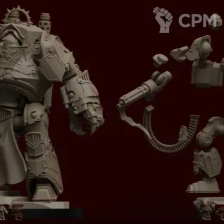 Описание картинки Contemptor Dreadnought от MrMetalHorror по цене 1 500руб | Свободный Рынок Миниатюр - СРМ