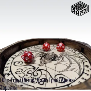 Описание картинки Dice Tray/Лоток/Дайс Трей/Арена/Тарелка от WebWay Аксессуары по цене 770руб | Свободный Рынок Миниатюр - СРМ
