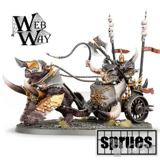 Описание картинки Chaos Chariot / Gorebeast Chariot (3 литника) от WebWay по цене 2 365руб | Свободный Рынок Миниатюр - СРМ