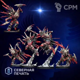 Описание картинки Берсерки, одержимые войной  (War Possessed Berzerkers) от Северная печать по цене 250руб | Свободный Рынок Миниатюр - СРМ