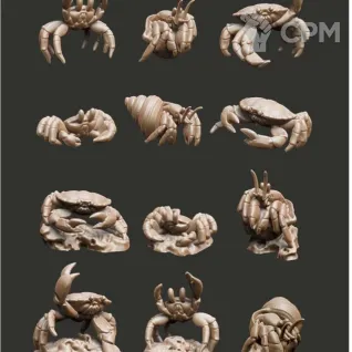 Описание картинки Крабы от Octopus Workshop  по цене 240руб | Свободный Рынок Миниатюр - СРМ