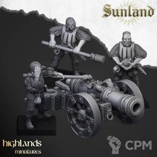 Описание картинки Empire Cannon with Crew от Barduck Miniatures по цене 688руб | Свободный Рынок Миниатюр - СРМ
