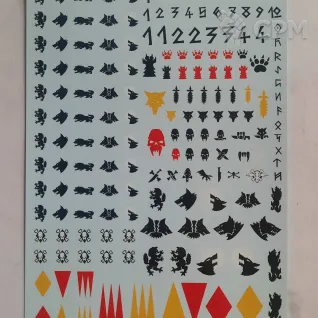 Описание картинки Space Wolves Transfer Sheet / Декали от Superguns по цене 450руб | Свободный Рынок Миниатюр - СРМ