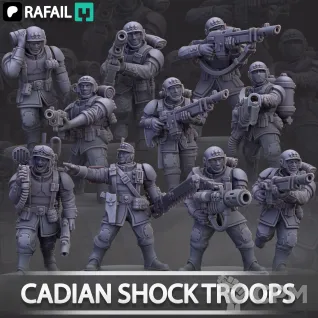 Описание картинки Cadian Shock Troops от Naggaroth Night по цене 250руб | Свободный Рынок Миниатюр - СРМ