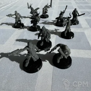 Описание картинки Chaos cultists от mak6389 по цене 900руб | Свободный Рынок Миниатюр - СРМ