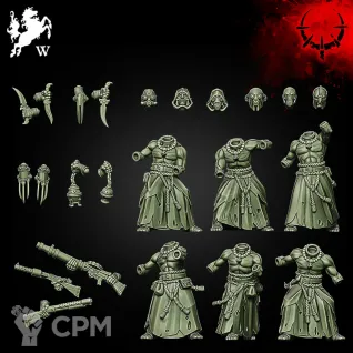 Описание картинки Mercenaries - Cultists and Leader от Manufactorum76 по цене 1 200руб | Свободный Рынок Миниатюр - СРМ