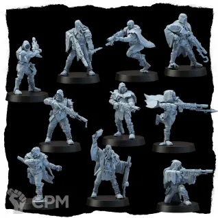 Описание картинки Набор миниатюр Служители культа Глубины, Cultists от Brother Ork по цене 2 025руб | Свободный Рынок Миниатюр - СРМ