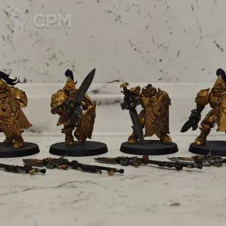Описание картинки 4 Custodes Custodian (замагничены оружие-кисти-плечи-головы) от Барахолка CTPEJIKA по цене 3 600руб | Свободный Рынок Миниатюр - СРМ