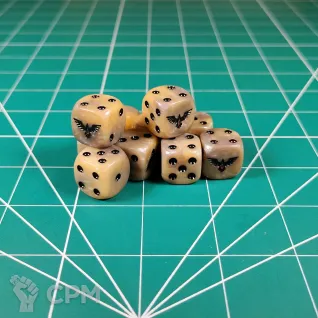 Описание картинки Custom Blood Ravens Dice x10 от Vault Boy по цене 1 498руб | Свободный Рынок Миниатюр - СРМ