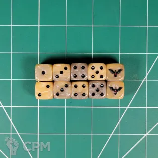 Описание картинки Custom Blood Ravens Dice x10 от Vault Boy по цене 1 498руб | Свободный Рынок Миниатюр - СРМ