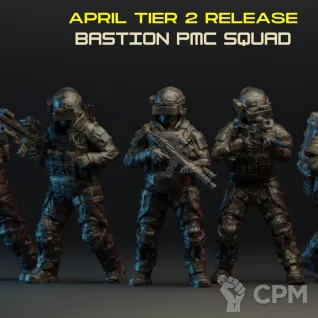 Описание картинки Bastion PMC Squad от PocketSized Prints по цене 750руб | Свободный Рынок Миниатюр - СРМ