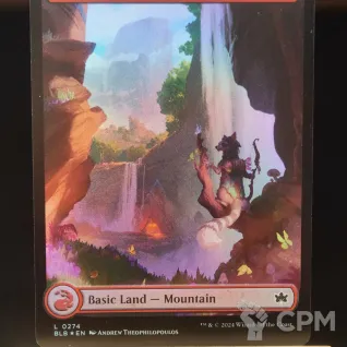Описание картинки Mountain (BLB Full Art Foil) от Барахолка Баллиоза по цене 250руб | Свободный Рынок Миниатюр - СРМ