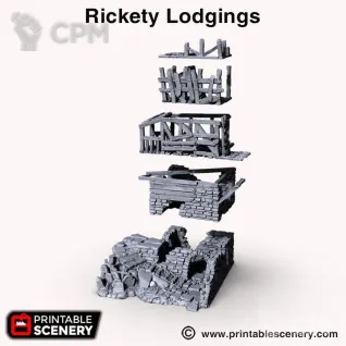 Описание картинки Шаткие руины от 3D Wargaming по цене 4 200руб | Свободный Рынок Миниатюр - СРМ
