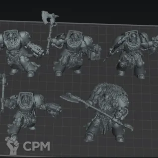 Описание картинки Wolf Guard Terminators (Scan) от Магазин Омегона по цене 900руб | Свободный Рынок Миниатюр - СРМ