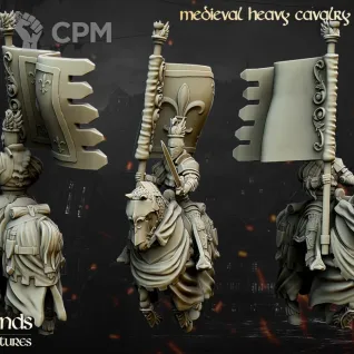 Описание картинки Bretonnia Standard bearer of the Army от Knight of Light по цене 350руб | Свободный Рынок Миниатюр - СРМ