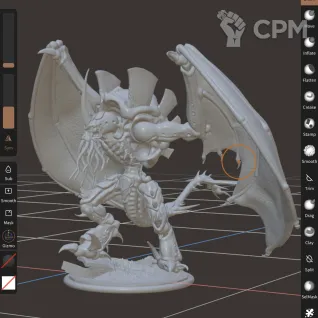 Описание картинки Winged Tyranid Prime от MrMetalHorror по цене 750руб | Свободный Рынок Миниатюр - СРМ