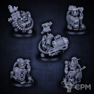 Описание картинки Набор миниатюр Орки Нобы, Nobz от Brother Ork по цене 2 315руб | Свободный Рынок Миниатюр - СРМ