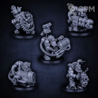 Описание картинки Набор миниатюр Орки Нобы, Nobz от Brother Ork по цене 2 315руб | Свободный Рынок Миниатюр - СРМ
