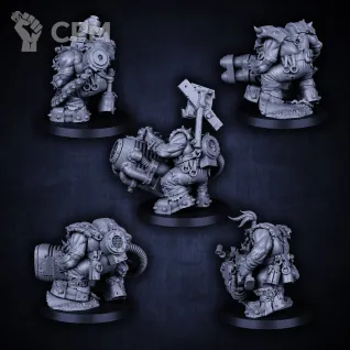 Описание картинки Набор миниатюр Орки Нобы, Nobz от Brother Ork по цене 2 315руб | Свободный Рынок Миниатюр - СРМ