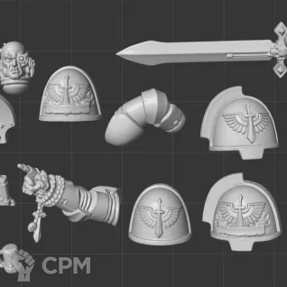 Описание картинки Dark Angels Primaris Upgrades от White Rhino по цене 199руб | Свободный Рынок Миниатюр - СРМ