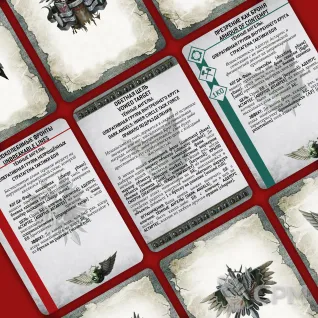 Описание картинки Dark Angels Datacards 10th (на русском) от GnomeCone по цене 1 580руб | Свободный Рынок Миниатюр - СРМ