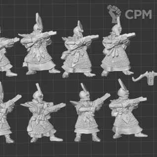 Описание картинки Dark Elf Repeater Crossbows  4th 5th от White Rhino по цене 799руб | Свободный Рынок Миниатюр - СРМ