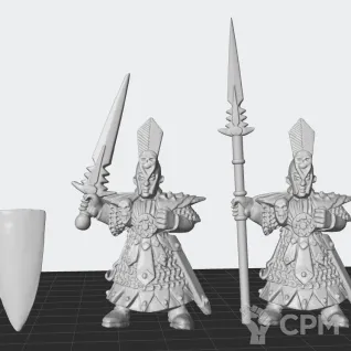 Описание картинки Dark Elves Warrior от White Rhino по цене 399руб | Свободный Рынок Миниатюр - СРМ