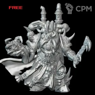 Описание картинки Plague Marine Champion от MrMetalHorror по цене 250руб | Свободный Рынок Миниатюр - СРМ