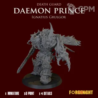 Описание картинки Death Guard Daemon Prince Ignatius Grulgor от ForgeNight по цене 1 300руб | Свободный Рынок Миниатюр - СРМ