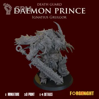 Описание картинки Death Guard Daemon Prince Ignatius Grulgor от ForgeNight по цене 1 300руб | Свободный Рынок Миниатюр - СРМ