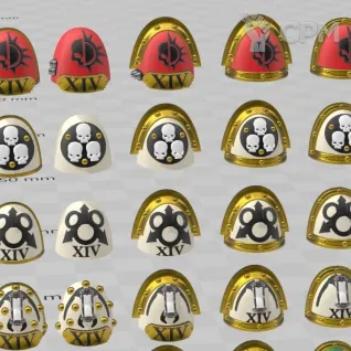 Описание картинки Death Guard Shoulder Pads от Saudad по цене 300руб | Свободный Рынок Миниатюр - СРМ
