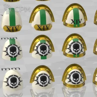 Описание картинки Death Guard Shoulder Pads от Saudad по цене 300руб | Свободный Рынок Миниатюр - СРМ