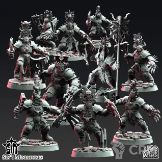 Описание картинки Gore Warriors of War от Manufactorum76 по цене 1 600руб | Свободный Рынок Миниатюр - СРМ