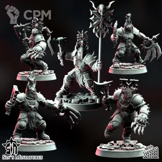 Описание картинки Gore Warriors of War от Manufactorum76 по цене 1 600руб | Свободный Рынок Миниатюр - СРМ