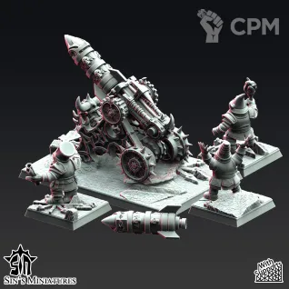 Описание картинки Havoc Dwarves' Rocket Launcher от Manufactorum76 по цене 1 500руб | Свободный Рынок Миниатюр - СРМ