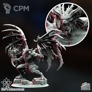 Описание картинки Exiled Greater Daemon of War V2 от Manufactorum76 по цене 1 750руб | Свободный Рынок Миниатюр - СРМ