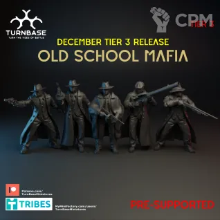 Описание картинки Old School Mafia от PocketSized Prints по цене 750руб | Свободный Рынок Миниатюр - СРМ