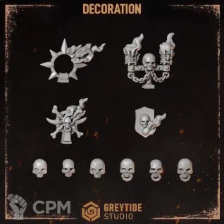 Описание картинки Decoration pack Legion of the Damned от Dr. Printicus по цене 200руб | Свободный Рынок Миниатюр - СРМ