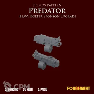 Описание картинки Deimos Pattern Predator Heavy Bolter sponson Upgrade от ForgeNight по цене 150руб | Свободный Рынок Миниатюр - СРМ