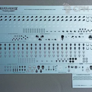 Описание картинки Декали Space Marine Transfer Sheet от  по цене 600руб | Свободный Рынок Миниатюр - СРМ