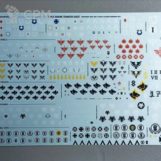 Описание картинки Декали Space Marine Transfer Sheet от  по цене 600руб | Свободный Рынок Миниатюр - СРМ